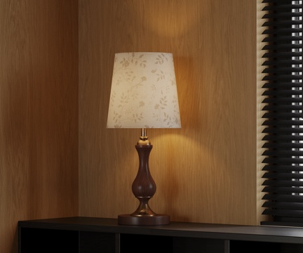  法式中古风台灯3d模型 