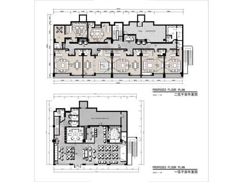  現(xiàn)代咖啡廳 兩層工業(yè)風(fēng) 施工圖cad施工圖 