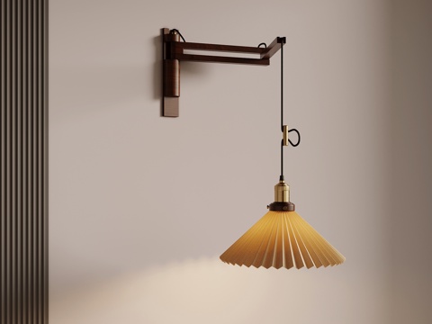 02中古风壁灯 床头壁灯su模型