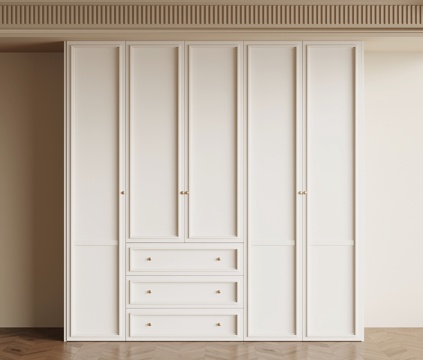 法式复古风衣柜su模型