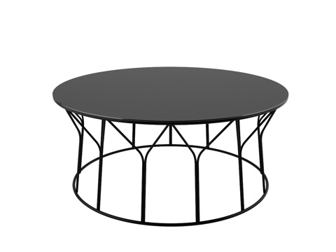  Offecct 现代茶几 极简茶几 圆形茶几 金属茶几3d模型 