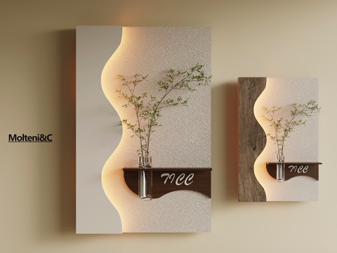 现代装饰画 墙饰挂件su模型