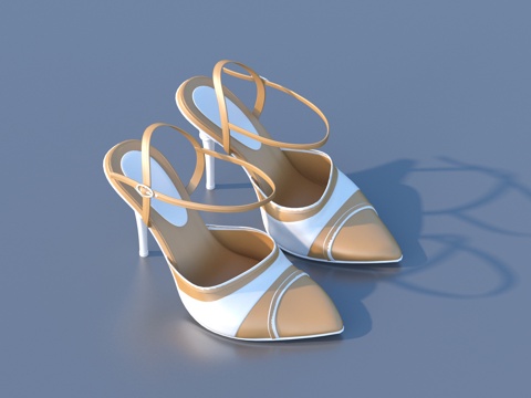  高跟鞋 女鞋 鞋子su模型 