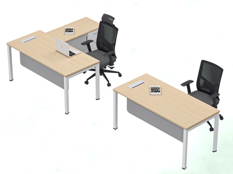  现代办公桌椅 班台 经理桌 主管桌 领导办公 办公椅 班椅3d模型 