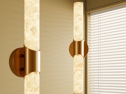  现代壁灯su模型 