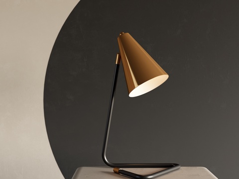  中古风台灯3d模型 