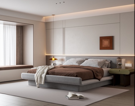  Gallotti&amp;Radice雙人床 現(xiàn)代臥室 主臥床 主臥3d模型 