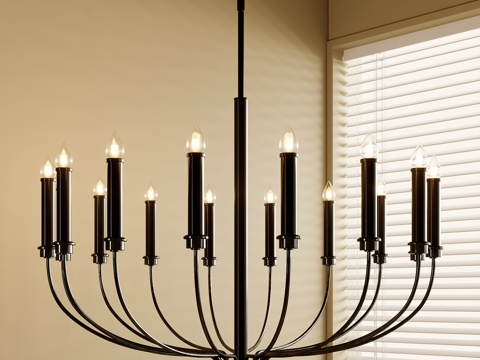 法式吊灯su模型