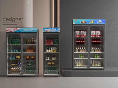  现代饮料售卖机3d模型 