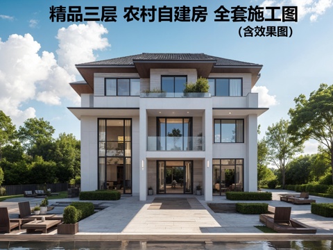  三層自建房cad施工圖 