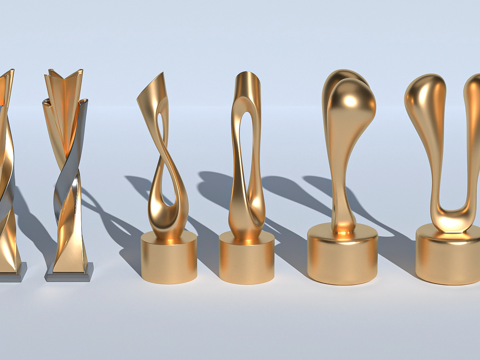  奖杯奖牌金牌雕塑装饰手办3d模型 