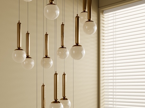 法式吊灯su模型