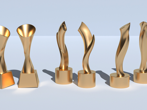  奖杯奖牌金牌雕塑装饰手办3d模型 