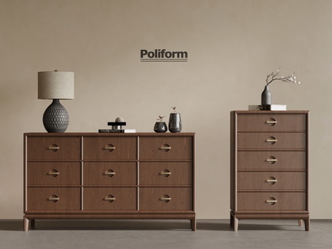 新中式实木边柜斗柜su模型