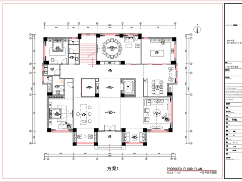 潮州自建房四層別墅平面方案cad施工圖 