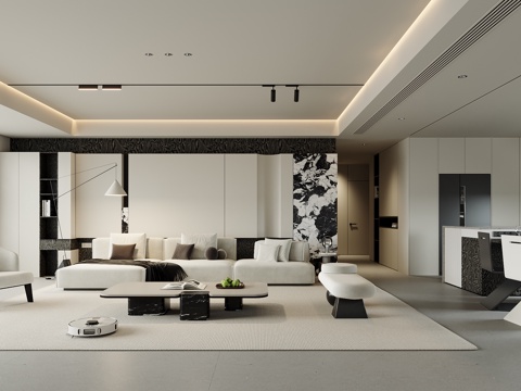 現(xiàn)代客餐廳3d模型 