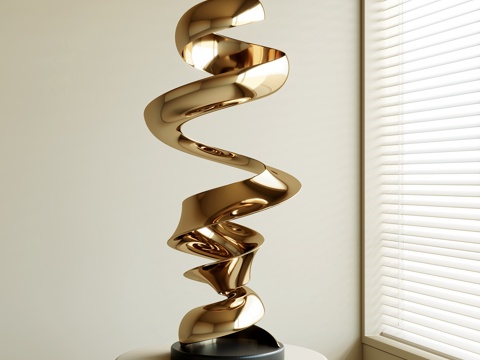  现代雕塑摆件su模型 