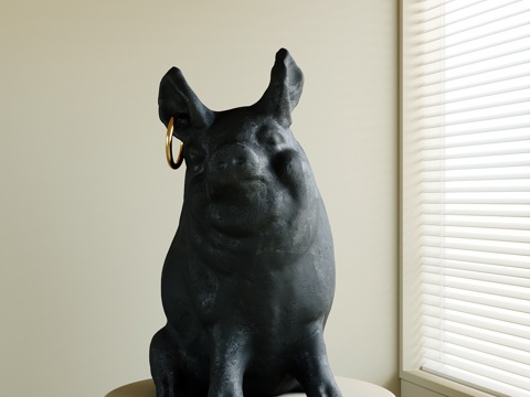  现代雕塑摆件su模型 