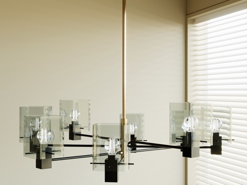  现代吊灯su模型 