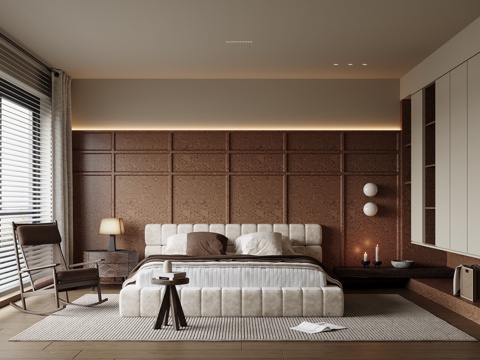 中古风卧室su模型