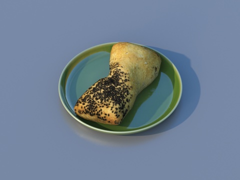  面包 饼干 大饼 食物su模型 