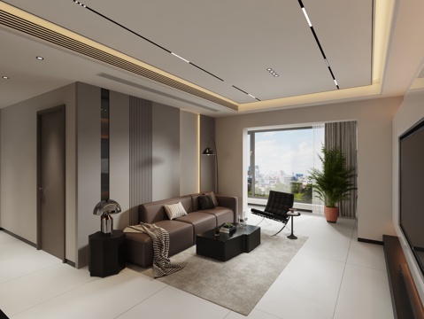  現(xiàn)代意式風(fēng)格客餐廳廚房3d模型 