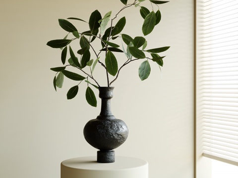 现代花瓶花艺su模型