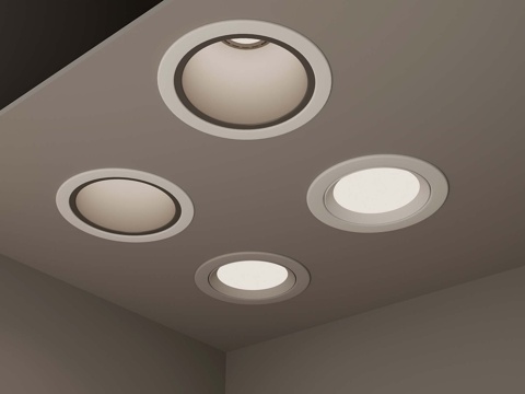  現(xiàn)代筒燈 射燈 內(nèi)嵌式筒燈3d模型 