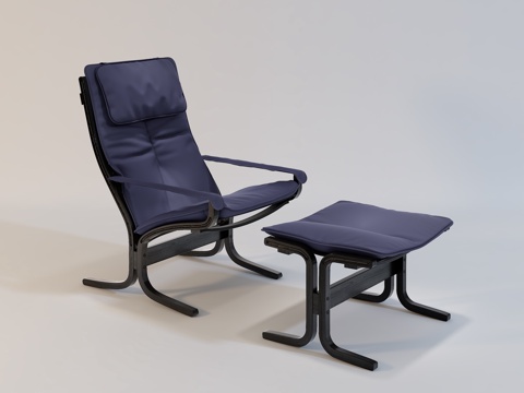  现代躺椅  室内躺椅   躺椅组合 脚踏su模型 