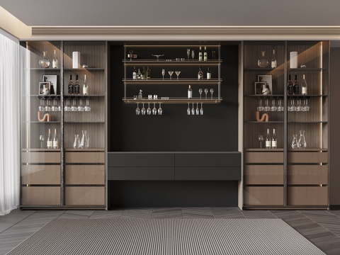  酒柜 現(xiàn)代酒柜 酒架3d模型 