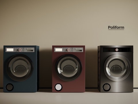  现代洗衣机3d模型 