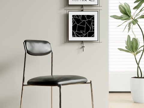 现代餐椅su模型