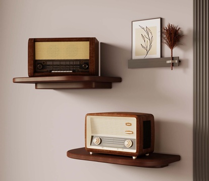  33法式中古风音响 迷你音箱 桌面音响su模型 