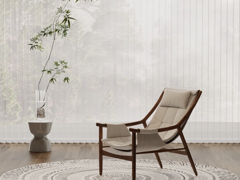  21躺椅 中古风躺椅 休闲椅su模型 