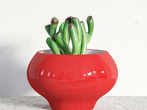  现代盆景  绿植盆栽3d模型 