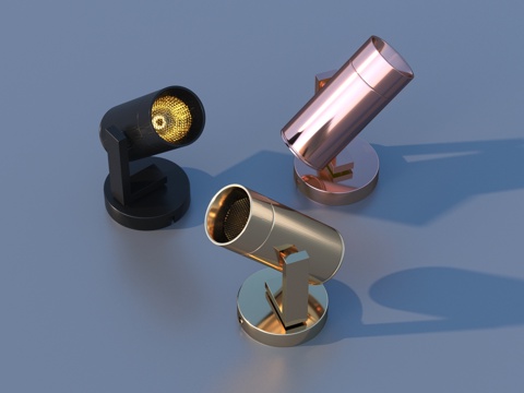  筒燈 射燈3d模型 