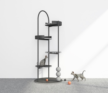  现代猫爬架3d模型 