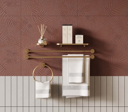 12法式毛巾架 化妆品su模型