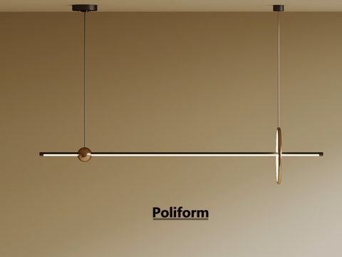 05现代吊灯 长吊灯su模型