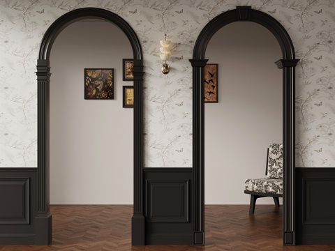  06门套 法式门套 垭口 线条su模型 