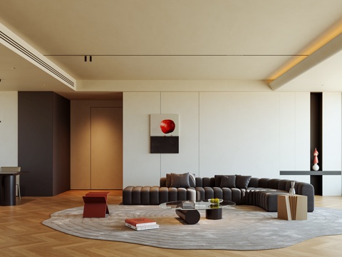  現(xiàn)代客餐廳3d模型 