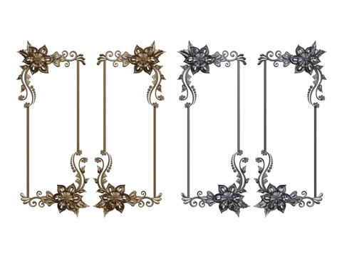  法式线条 欧式线条  PU线条 雕花线条su模型 