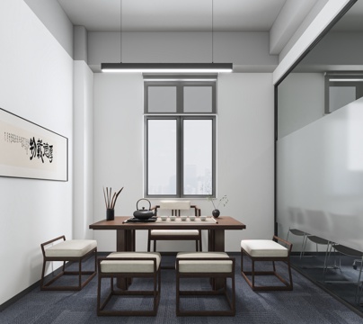  現(xiàn)代茶室3d模型 