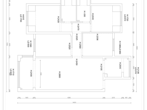  家裝全套施工圖紙 平面圖 立面圖 木作定制 水電 開關(guān)插座cad施工圖 