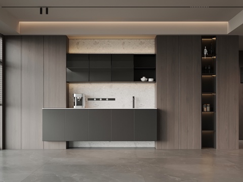  現(xiàn)代意式酒柜 餐邊柜3d模型 