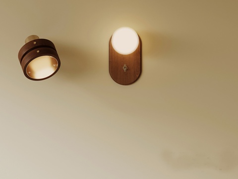  壁燈 中古風(fēng)壁燈3d模型 