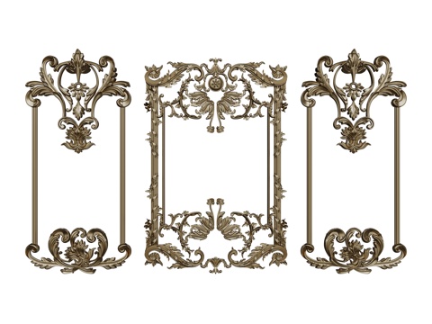  法式线条 欧式线条  PU线条 雕花线条su模型 