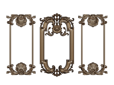  法式线条 欧式线条  PU线条 雕花线条su模型 