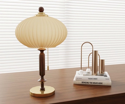  法式中古风台灯3d模型 