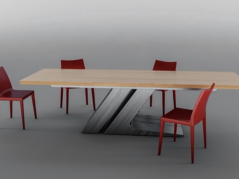  現(xiàn)代休閑桌椅  餐桌椅組合  洽談桌椅3d模型 